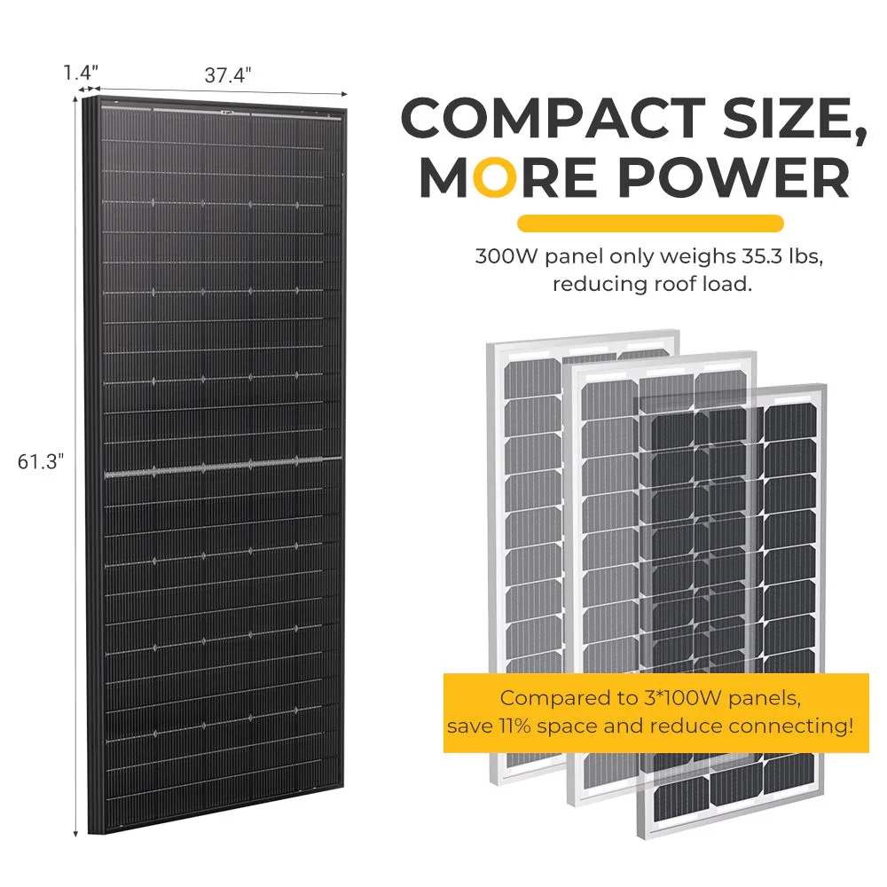 BougeRV 300 Watt N-Type Rigid Bifacial 16BB Mono Solar Panel - Image 7