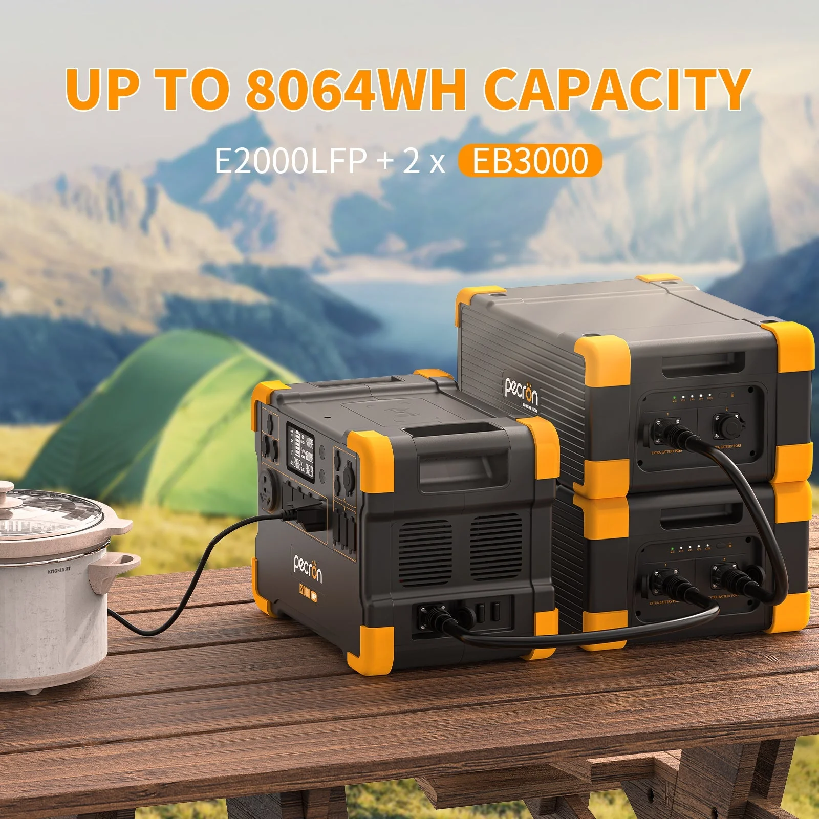 PECRON E2000LFP Expandable Portable Power Station 2000W 1920Wh - Image 10